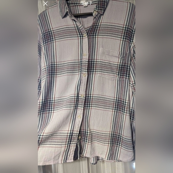 Sonoma Plaid Button Down Long Sleeve Shirt Size XXL - Picture 2 of 7